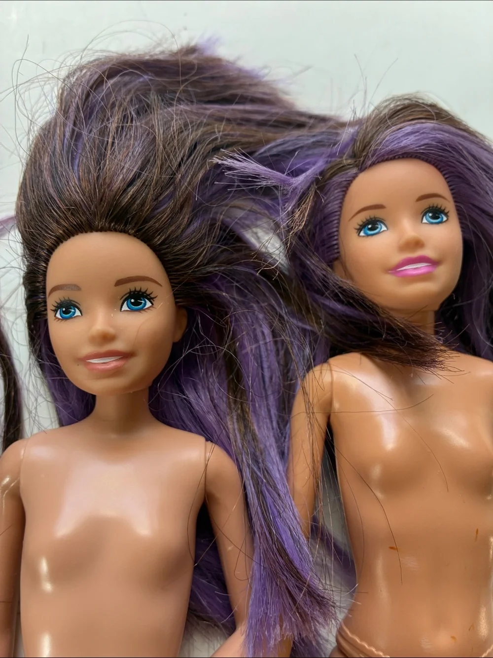 Skipper Doll Mattel 2010 Lot of 4 Brown Purple Hair